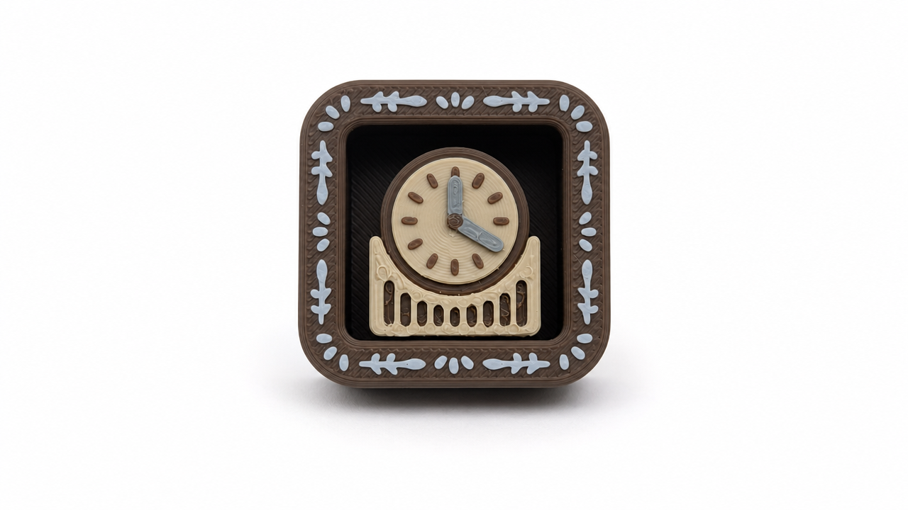 Vintage Clock Book Nook Clicker